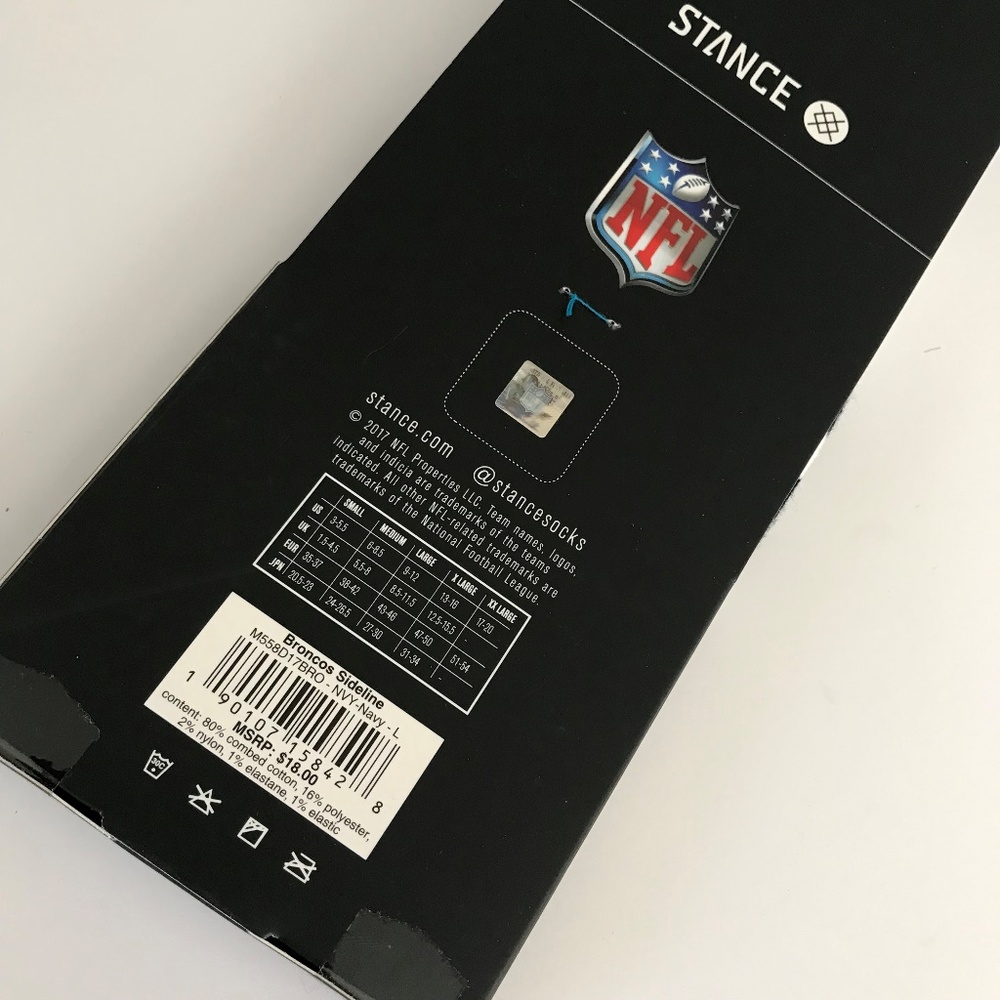 NWT STANCE DENVER BONCOS SIDELINE SOCKS SZ L 9-12 - Picture 5 of 6